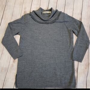 Karen Lessly fringed cowl neck knit top Size Medium